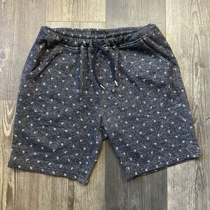 Palm Tree Print Sweat Shorts Mens M Soft Lounge Beach Coastal Casual